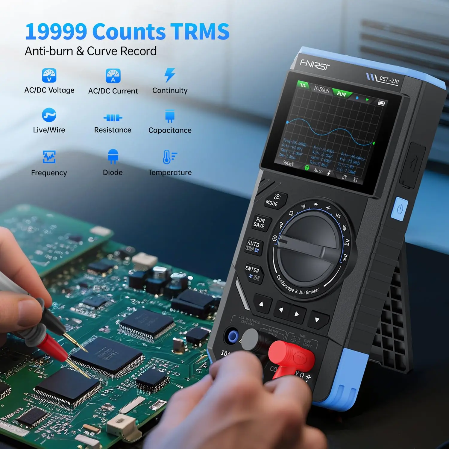 yZ[zDST-210 2-in-1 fW^IVXR[v}`[^[A48MS/s TvO[gA10MHz ш敝A2.8C`J[TFTXN[ڃ|[^uXR[v