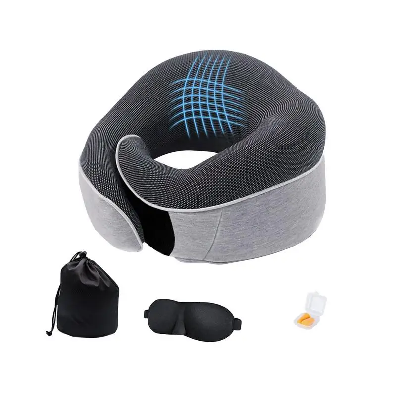 

Travel Neck Cushion Durable U-shaped Slow Rebound Soft Cervical Support Memory Foam Travel Pillow Non-deformed Airplane Pillow