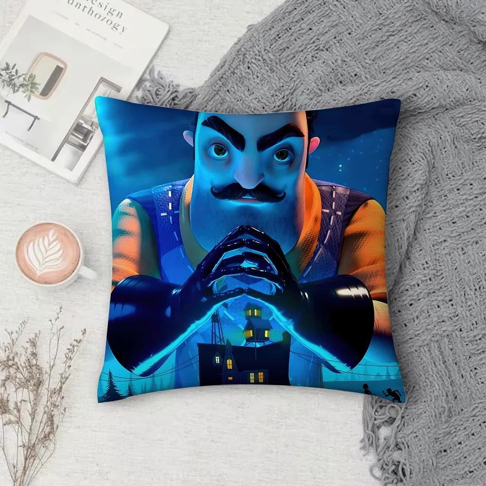 غطاء وسادة Game Hello N-Neighbor 2 مربع للأريكة مع وسادة مريحة مناسبة للغرفة #6