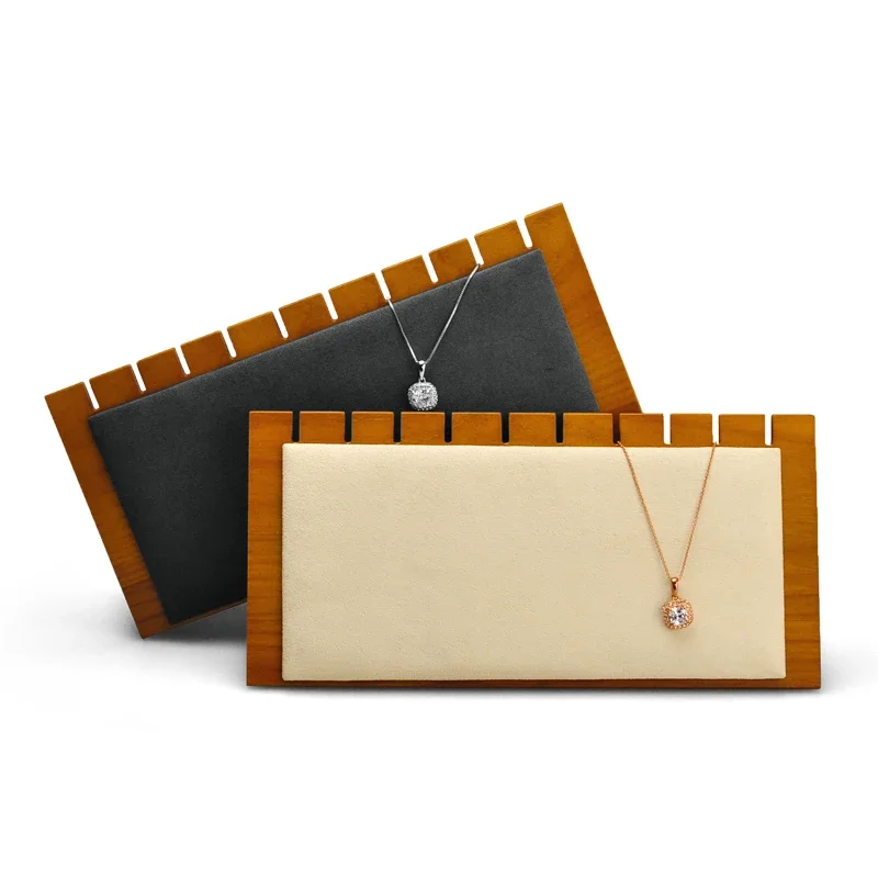 Oirlv-Soporte de madera para collar y pulsera, organizador de madera maciza, estante de exhibición