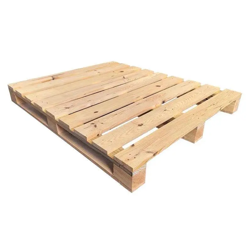 Solid wood pallet logistics wooden frame forklift card board pad warehouse board two sides four sides into the fork shelf