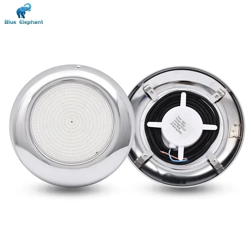 2025Blue Elephant 260Mm 12V Ip68 Waterproof Wireless Control Pc Flat Led Swimming Pool Led Underwater Light