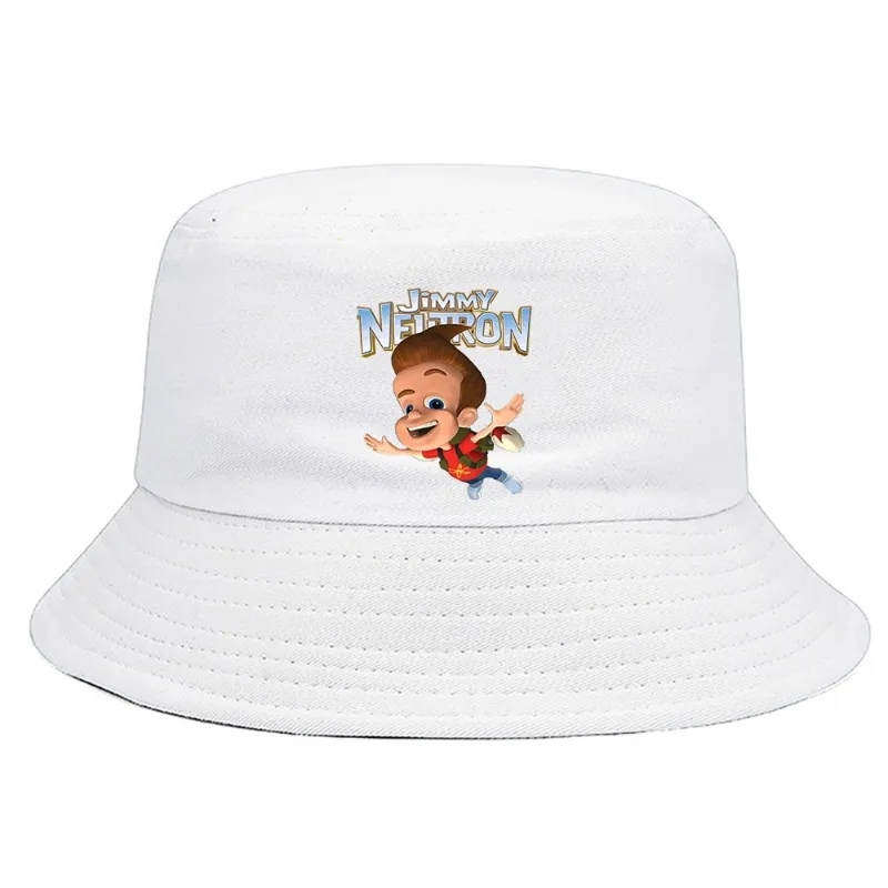 Lovely Jimmy Neutron Bucket Hat Casual Summer Vintage Foldable Bucket Hat Man Women Unisex Outdoor Sunscreen Fishing Hunting Cap