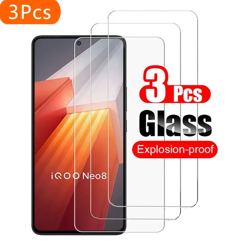3 шт. закаленное стекло для vivo iQOO Neo8 Neo 8 Pro Z9 Z9x Z8 Z8x Z7s Z7x Защитная пленка для экрана 10H Прозрачная