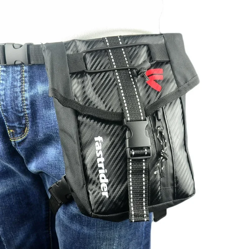 Motorcycle Waist Bag Waterproof Leather Purses Men Women Waist Pack Leg Bag Waist Motorbike Riding Belt Pack