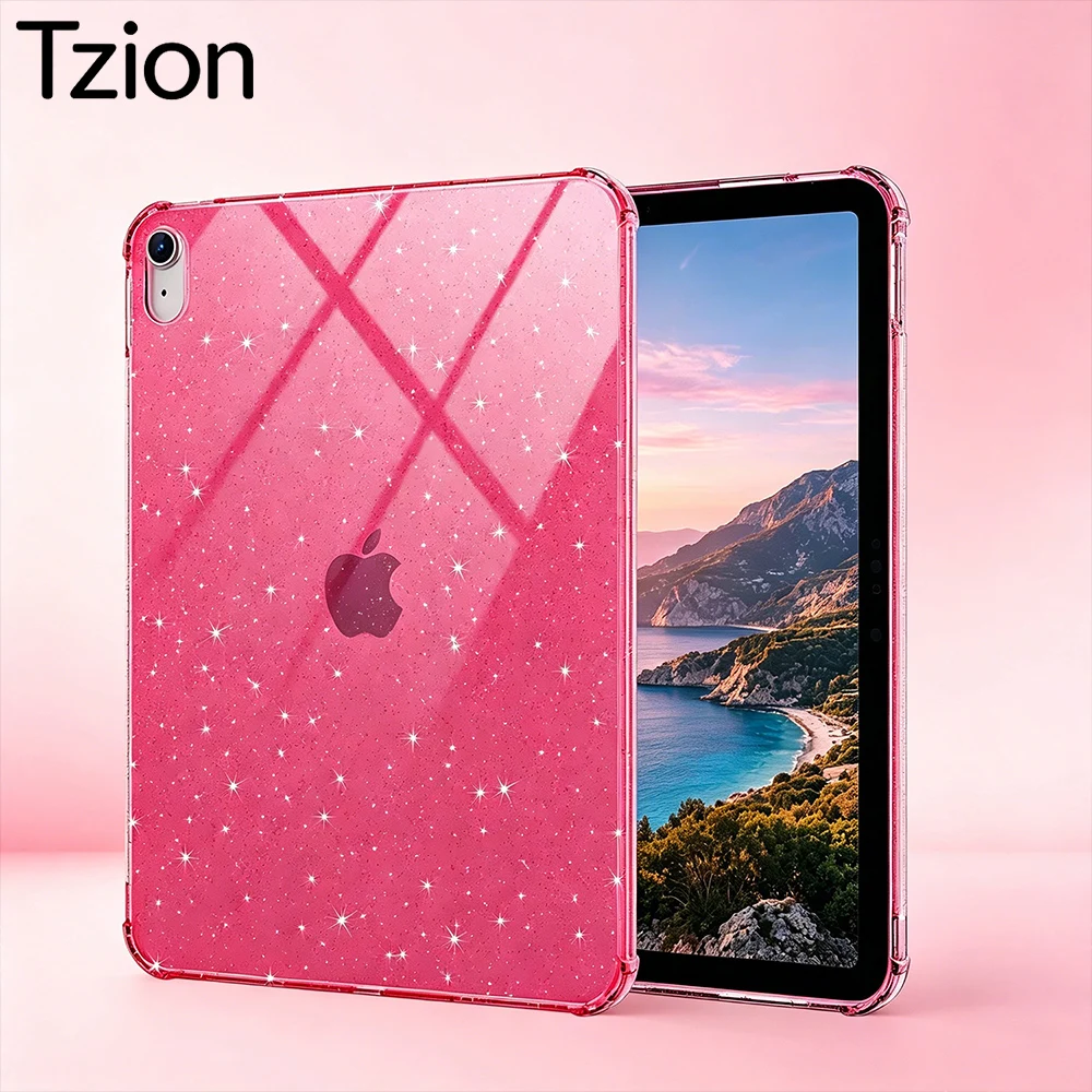 

Блестящий чехол для Apple iPad mini Air Pro 8,3, 9,7, 10,2, 10,9, 11, 11-го, 10-го, 9-го, 8-го, 7-го поколения, блестящий мягкий силиконовый чехол с блестками