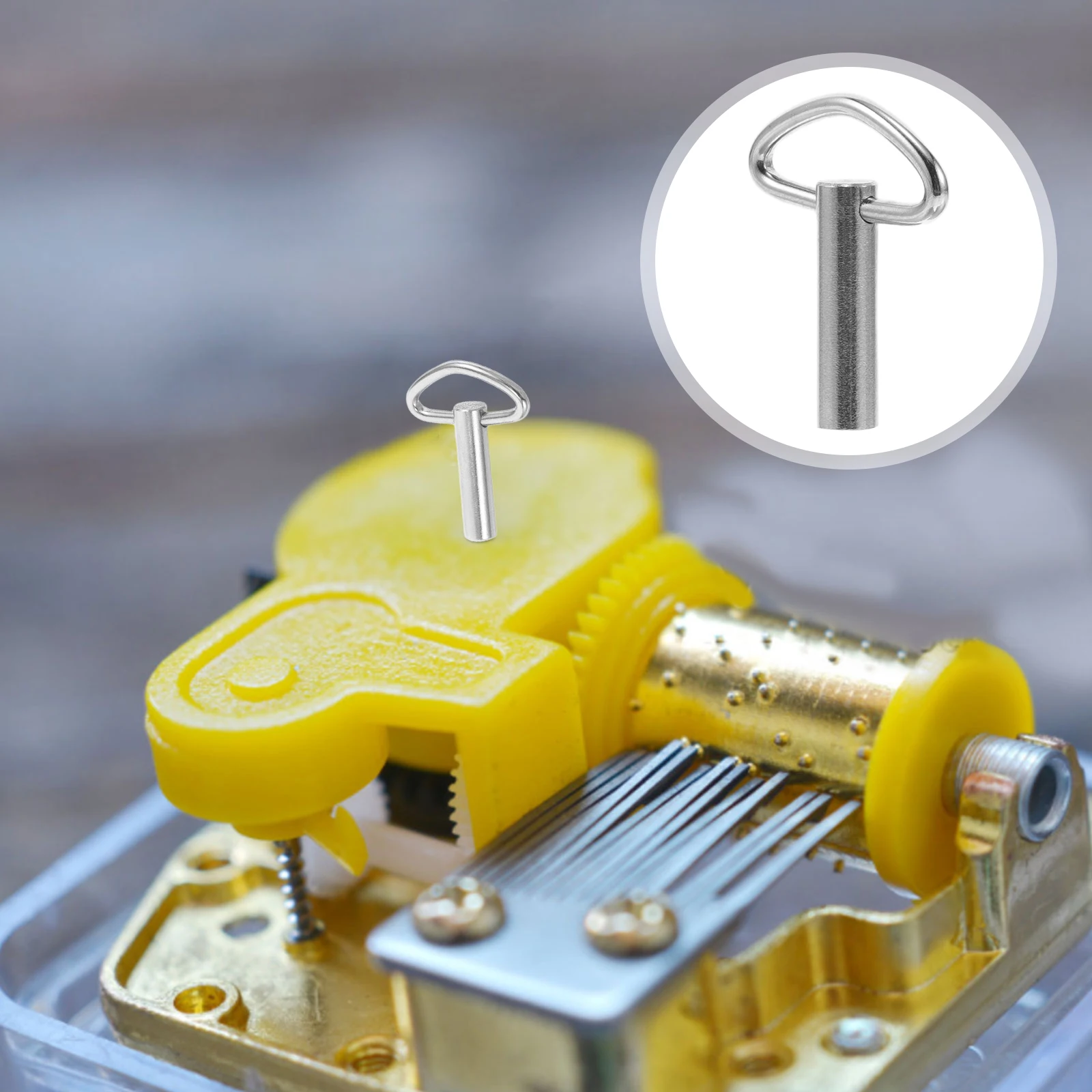 3 stuks muziekdoos kronkelende sleutel metalen vervanging uurwerkmechanisme mini reparatie tool voor opwindbare muziekdozen compact efficiënt