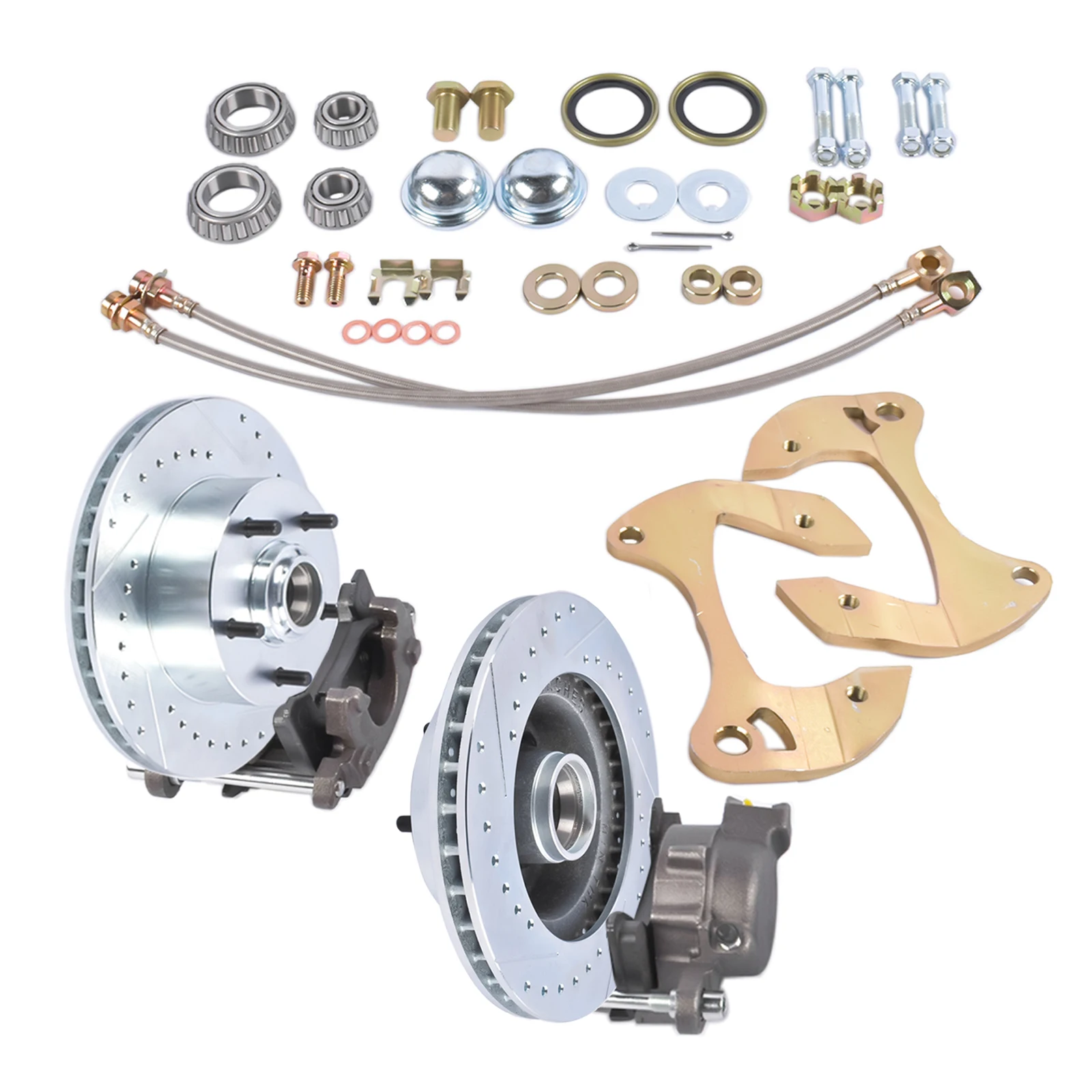 AP02 Disc Brake Conversion Kit Drilled for Chevy Impala Bel Air Sedan Delivery 55-64