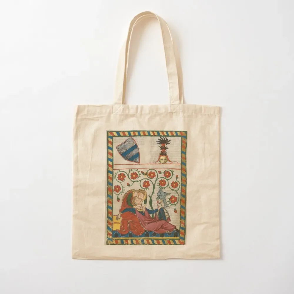 

The Lovers (14th century) - Codex Manesse Tote Bag shopper bags cute pouch bag personalized tote bag