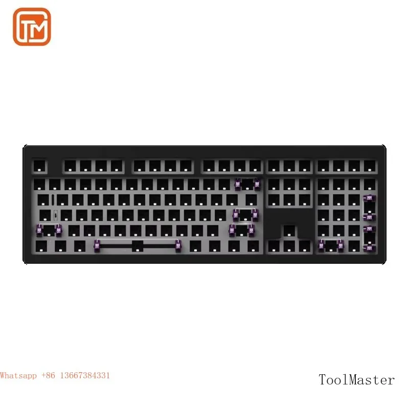 

[Hot Sale]Custom 108 Key Wireless Keyboard DIY Kit Aluminum Gasket Mount Barebones