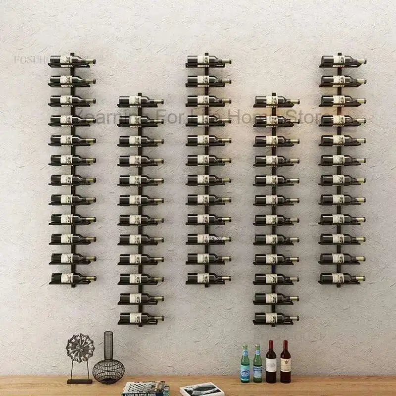 

Wall Bar Cabinet Elegant Vintage Wine Stands Decoration Metal Storage Open Cabinets Outdoor High End Furniture Luxury Shelves