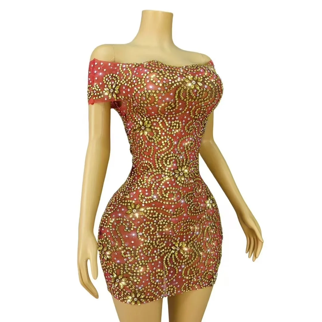 Robe Courte à Fleurs et Strass pour Femme, Design Spécial de Rotterdam, Costume de Cocktail, Tenue de Soirée, Séance Photo