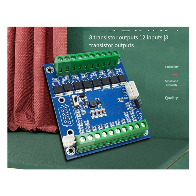 Módulo PLC Simple AAAEL-2X para módulo de retardo Mitsubishi FX3U 20MT 12 en 8 salida módulo de versión Transistor