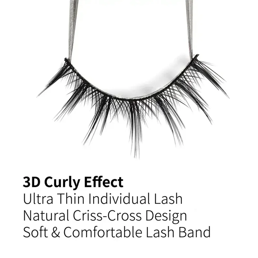 自然な半月のつけまつげ,14mm