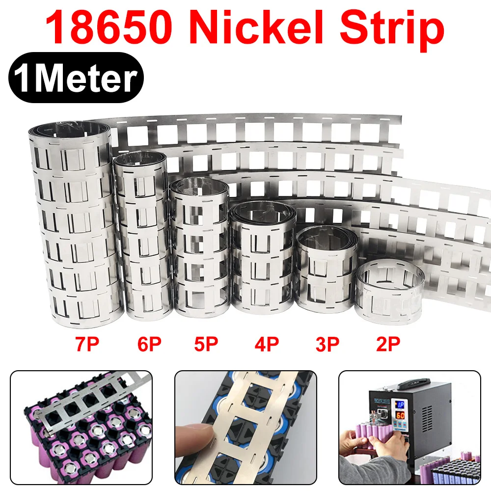 1Meter 0.15*27mm Strip nikel baterai Lithium Strip nikel untuk 18650 paket baterai 2P/3P/4P5P/6P/7P sabuk nikel Las Spot