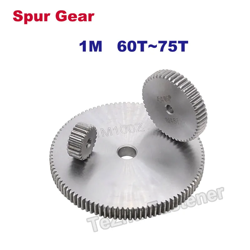 

1Pcs Spur Gear Cylindrical Gear 1M-60T/61T/62T/63T/64T/65T/66T/67T/68T/69T/70T/71T/72T/73T/74T/75T Transmission Parts Flat Gears