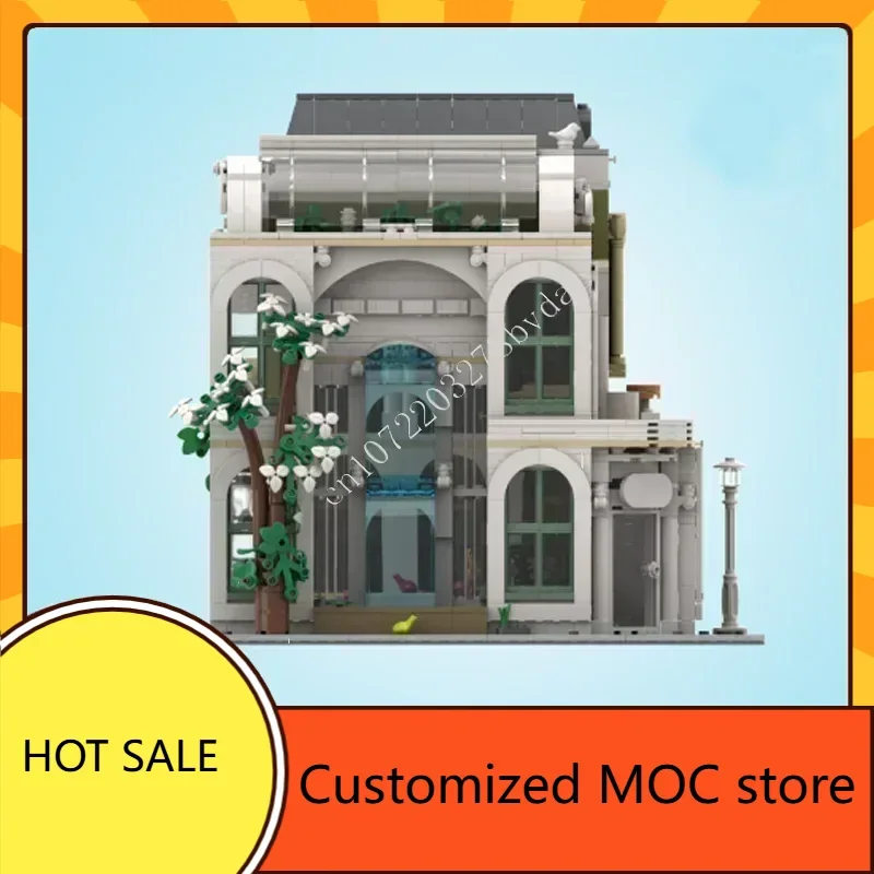 3213 قطعة النباتية النعيم يوم سبا MOC streetview الألغاز مدينة العمارة الإبداعية DIYAassembly عيد الميلاد هدية عيد ميلاد للطفل العمر