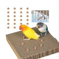 Bird Perch Stand Platform with Cardboard cork toy Parrot Chewing Toys Small Birds Paw Grinding Perch Bird Cage Accessory S/L