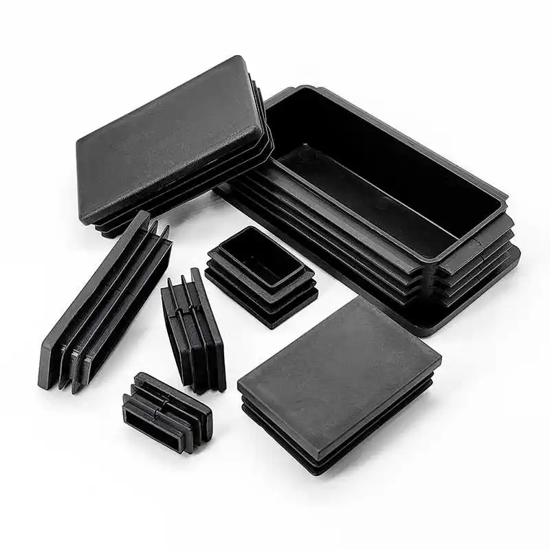مربع البلاستيك الأسود تقطيع نهاية غطاء أنبوب الأنابيب إدراج المكونات كدر 25*38 ~ 100*200 مللي متر #2