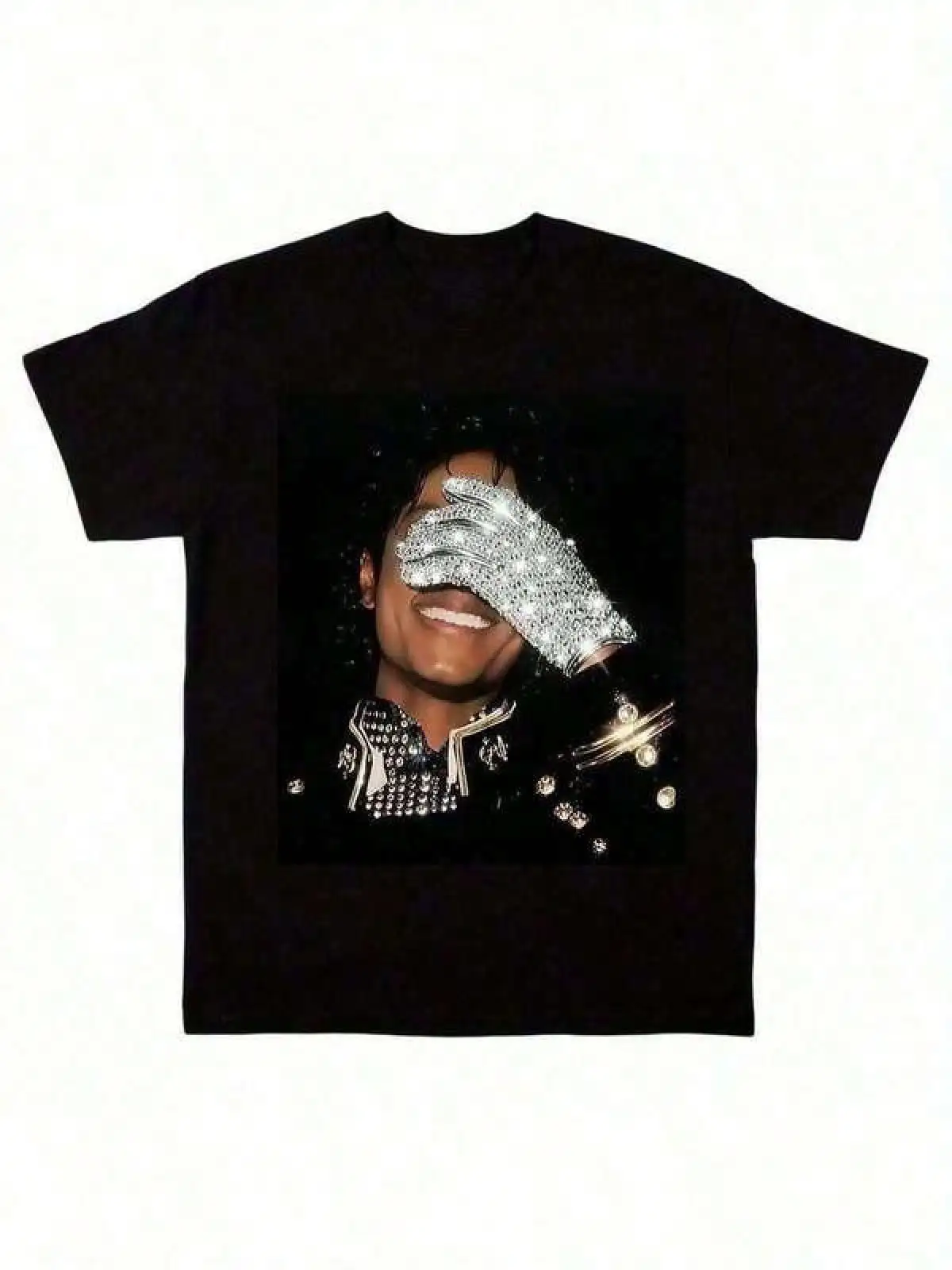 T Shirt Print ,Graphic-Cotton Tees Size Plus,Jackson Glove Graphic-Shirt Vintage 90s Tee Jackson T-Shirt Unisex,2026 S Jacksons King Of Pop Rip Rap Style T Shirt Black Crew S 3Xl Heart & Slogan Bodybuilding Top Boyfriend Style Casual Wear Suitable For All
