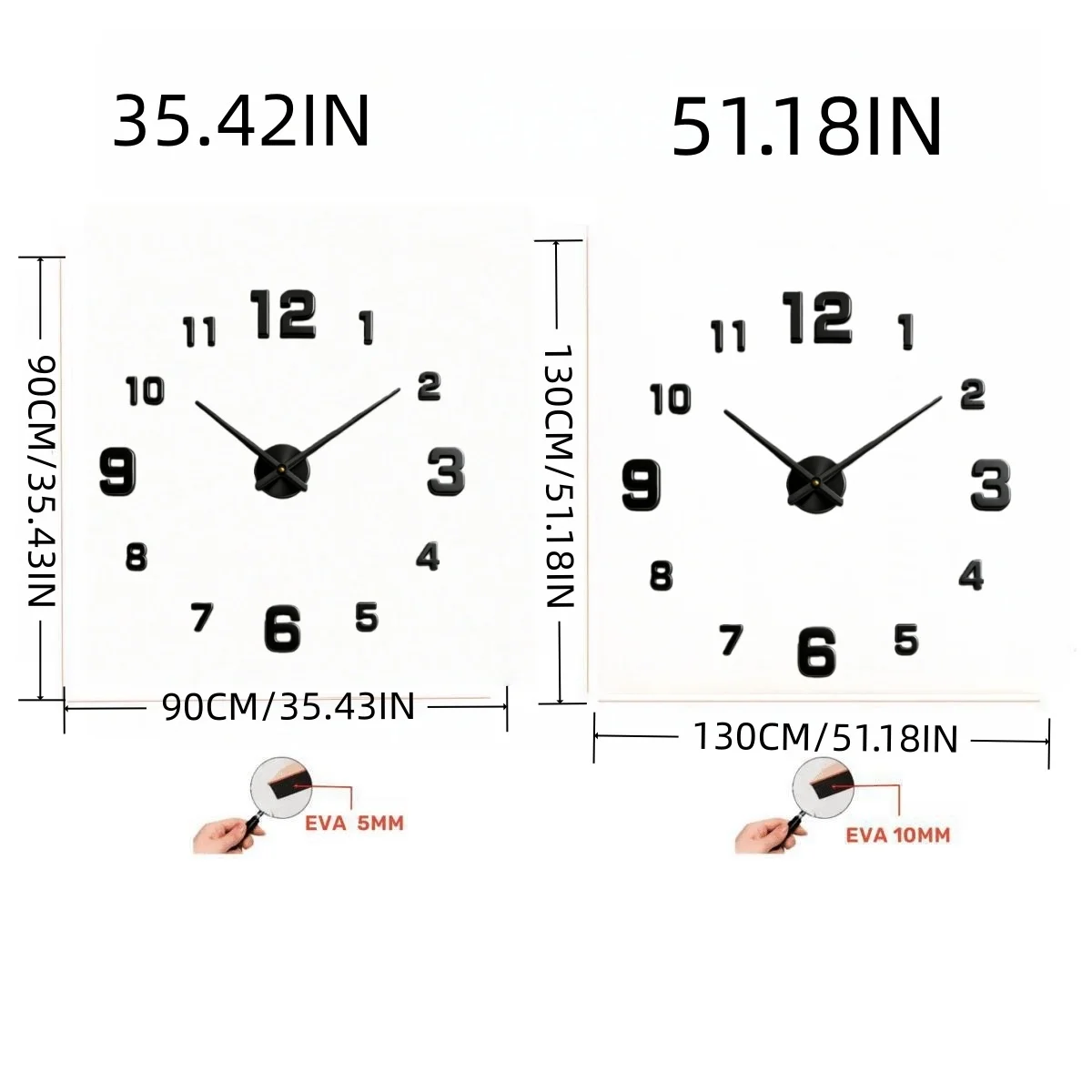 New Modern Design Large Wall Clock 3D DIY Quartz Clocks Fashion Watches Acrylic Mirror Stickers Living Room Home Decor Horloge