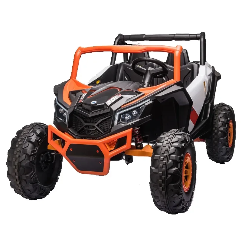 Two-seater children\'s electric vehicle four-wheel car 24V drive silent brushless off-road remote control seated toy