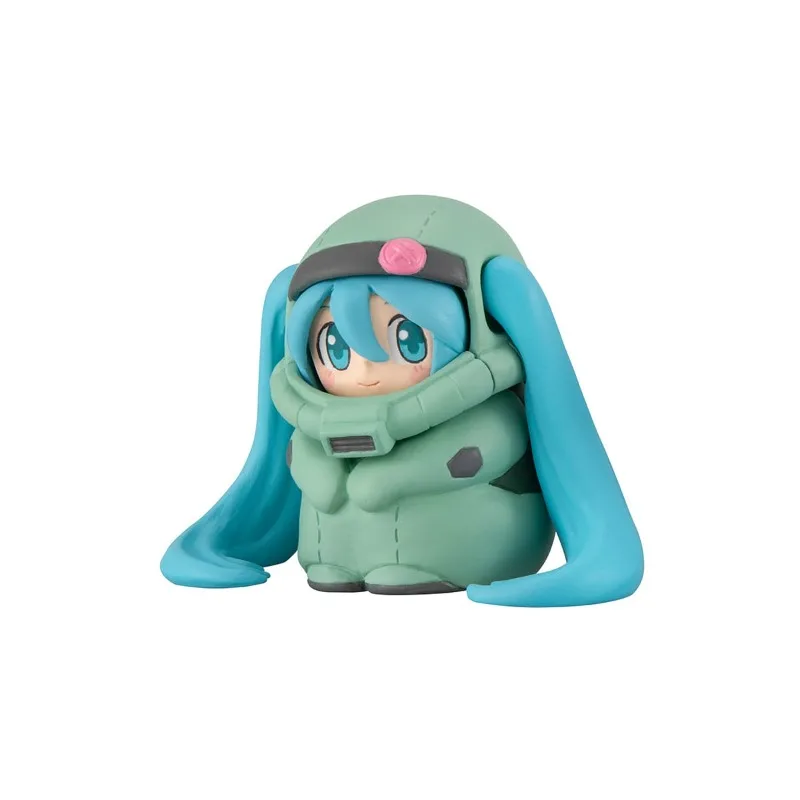 Bandai Original Gashapon GUNDAM Hatsune Miku figura de Anime cangrejo diablo rojo figuras de acción de juguete para niños niñas regalo modelo adornos