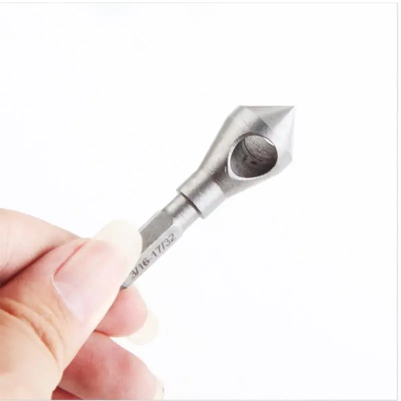 Imagem -03 - Aço Escareador Rebarbação Broca Buraco Cônico Cortador Aço Alumínio Cabeça Escareada Chanfradura Ferramentas Metal Broca Kit Peças de