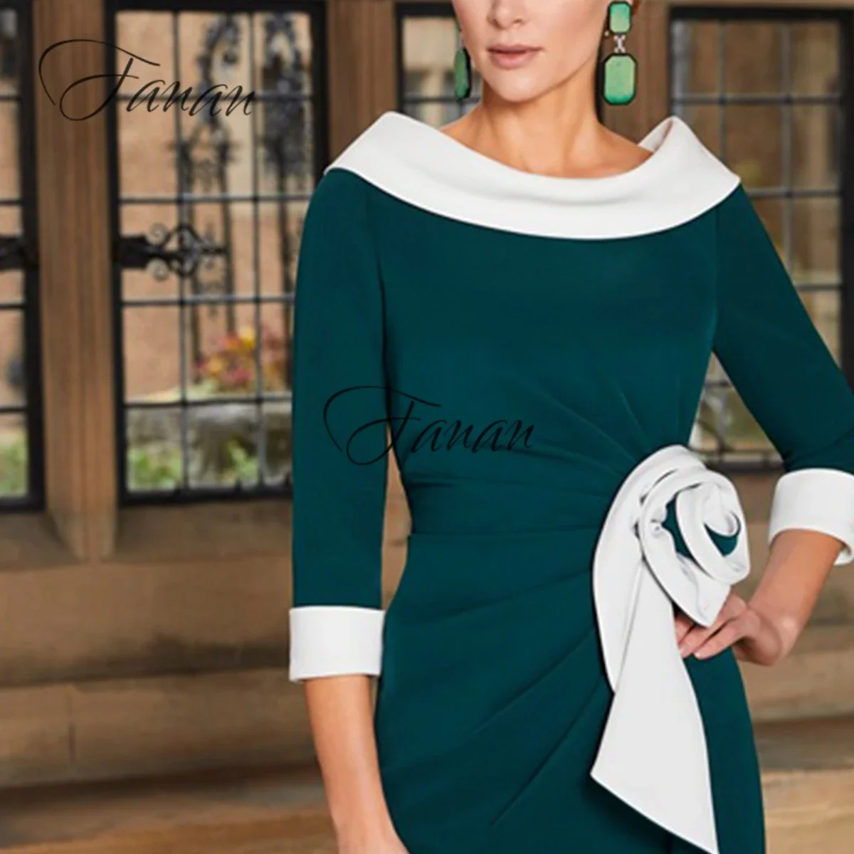 Formale Spitze Appliques Abendkleider Für Frauen Midi Mantel Mutter Der Braut Kleid Mit Chiffon Jacke vestido de noiva neue