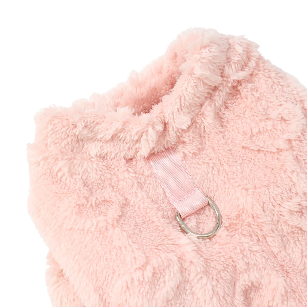 Warm Dog Clothes Soft Pet Jumpsuits For Small Medium Dogs Cats With D-ring Love Print Puppy Costume Teddy Chihuahua Pug Coat