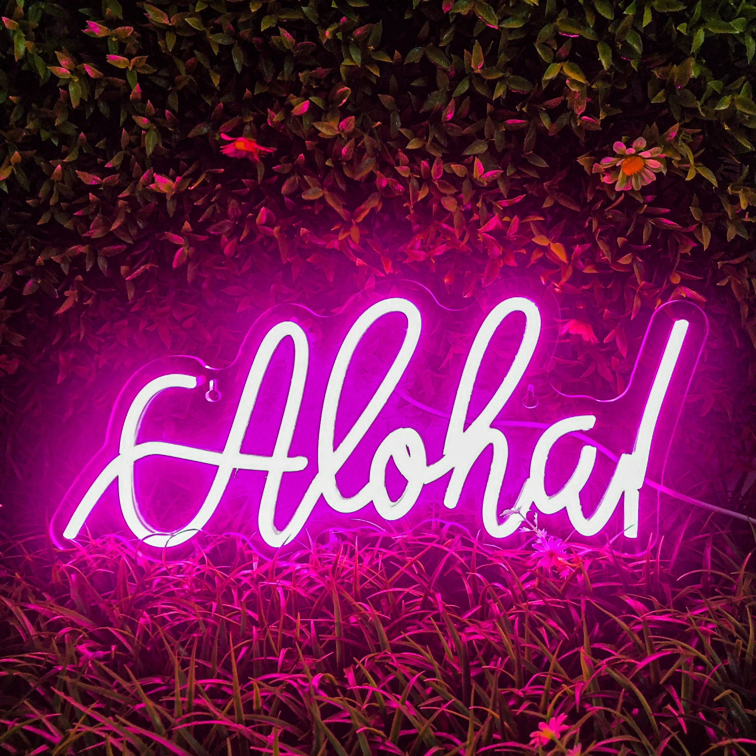 Aloha Neon LED Sign Home Decor Bedroom Living Room Office Studio Gym Restaurant Coffee Shop Hotel Mall Wall Decor Glow Neon Ligh