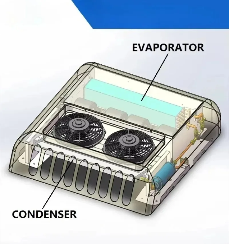 10KW Mini Bus Truck Air Conditioner AC10 Rooftop Mounted RV Caravan Motorhome Van