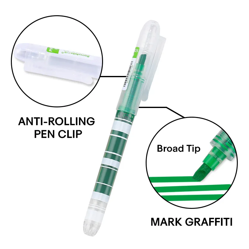 6 Pcs Large Capacity Colorful Aesthetic Highlighters Cute Assorted Colors No Bleed with Soft Tip Stationary Markers for Students