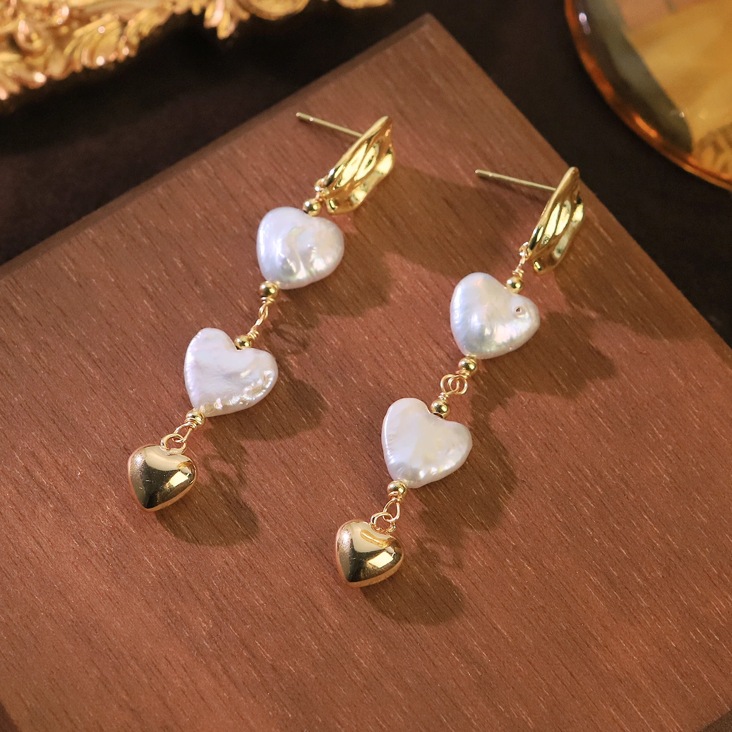 Genuine Freshwater Pearl Glass Earring for Women Daily Banquet Jewelry Gift Hand Woven Wire Tree Stud Earring Fashion Jewelry