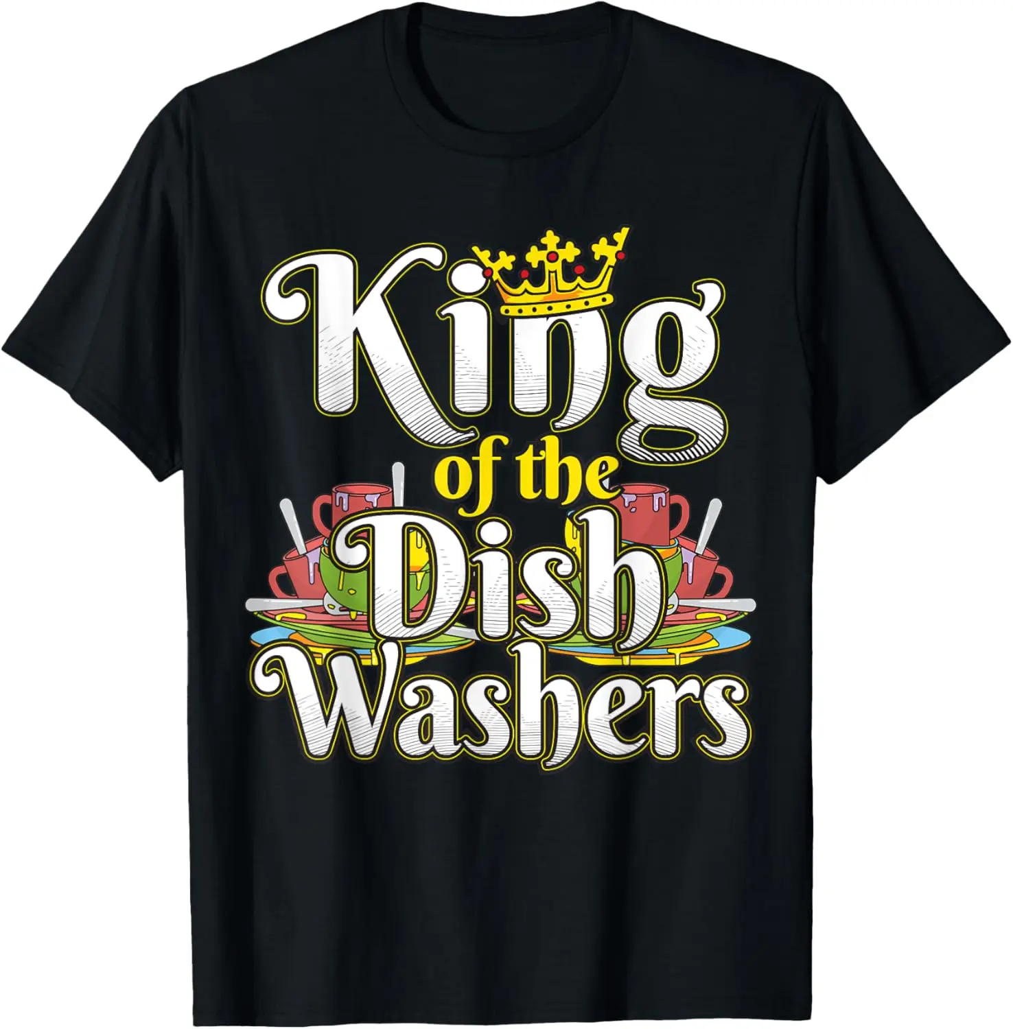 King Of The Dish Washers Funny Dishwasher Dad T-shirt