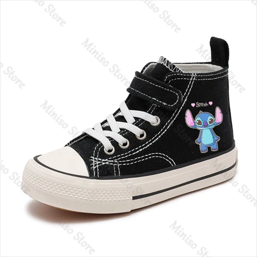 Zapatillas de lona Lilo Stitch para niño y niña, zapatos deportivos de dibujos animados de Disney, cómodos e informales, estampado