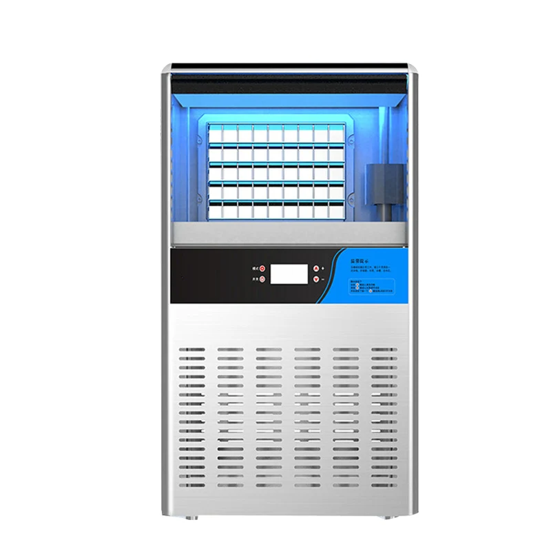 الإنتاج اليومي 60/70/90 كجم ماكينة صنع مكعبات الثلج التجارية لشاي الحليب