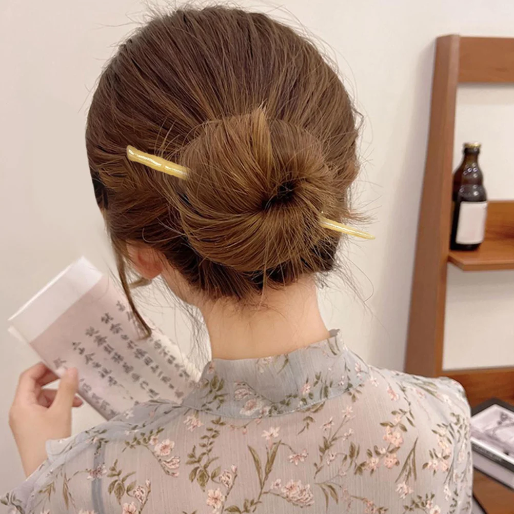 

Bamboo Stick For Women Vintage Fork Elegant Lightweight Accessory Daily Wear Party Use Minimalist Design Chinese Sticks Hair