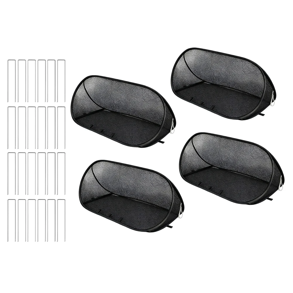 Deploy Garden Mesh Plant Cover Rows With Ground Nails Foldable Protector Tent Greenhouse, Lawn & Terrace Gardening