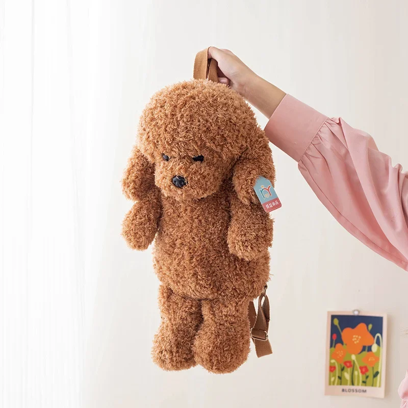 35/45cm Teddy Hund Rucksäcke Stofftier Pudel tasche Plüsch verstellbare Schult aschen Kindergarten Plüsch Rucksack Spielzeug Geschenke – Detail 9