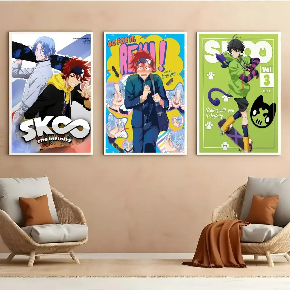 Anime Cool Boy S-Sk8 The Infinity Poster Peel And Stick Matte PVC Easy Apply Removable Waterproof Frameless Home Decor