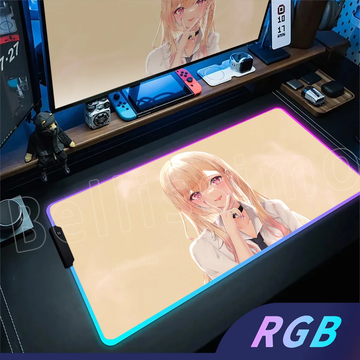 

Pretty Marin Kitagawa Mouse Pad Large RGB Deskmat HD Printing Mousepad Gamer Mat Rubber PC Non-slip Table Mat Accessories Carpet