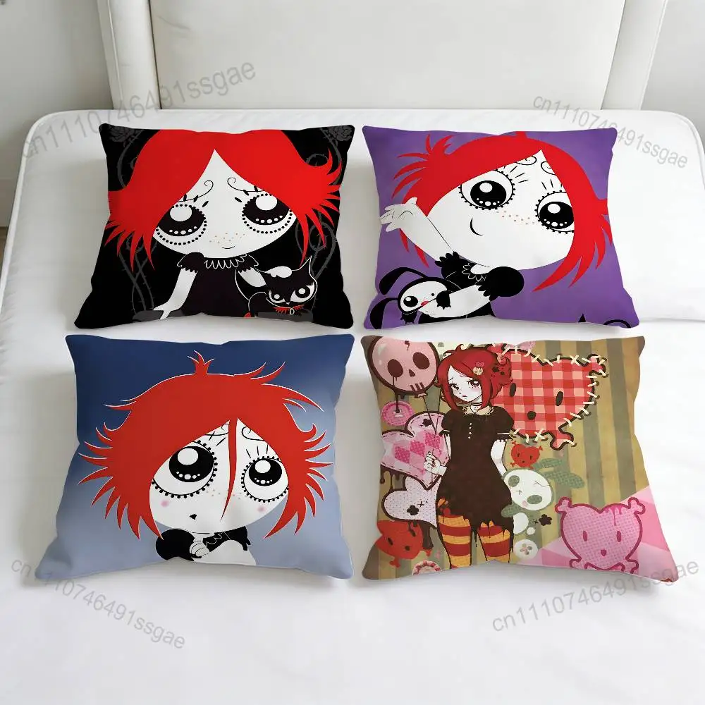 

R-Ruby Gloom Gothic Cute Decorative Square Pillow Cover Modern Cushion Case for Living Room Bedroom