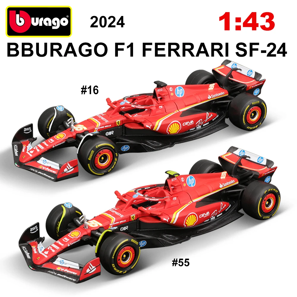 Bburago New Product 2024 1:43 Ferrari SF-24 F1  #1 Alloy Miniature Racing Model Toys