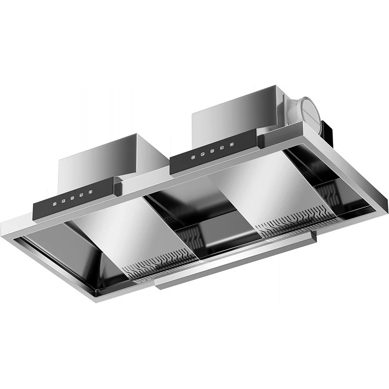 Stainless steel commercial range hood, hotel canteen restaurant gas stove smoke