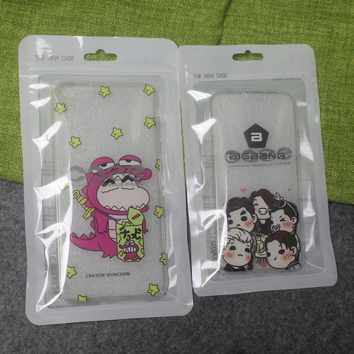 New Mobile Phone Case Cover Storage Retail Packaging Bags for iPhone 4 4S 5 5S 6 Plastic Ziplock Poly Packs White 100Pcs/Lot