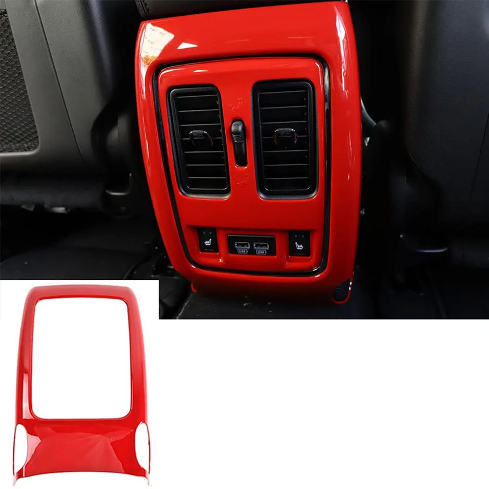 for Dodge Durango 2011-2021 Car Rear Air Conditioning Vent Outlet Cover Trim Decorative Frame Sticker Accessories,Red