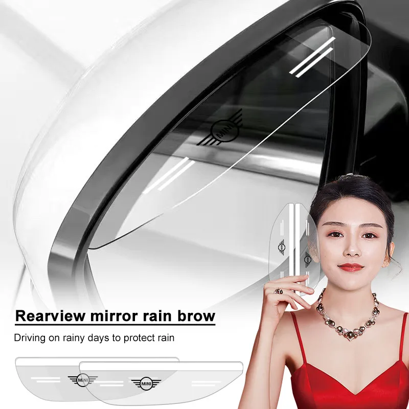 

2 шт. автомобильное зеркало заднего вида, наклейка от дождя, чехол, Стайлинг для MINI Cooper Countryman Clubman F54 F56 F55 F60 R60 R61
