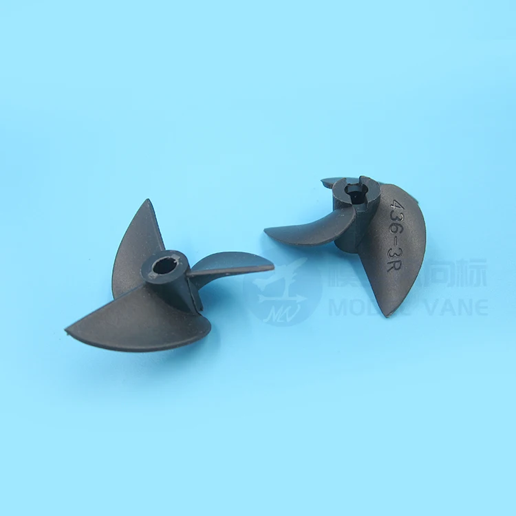 RC Boat 3-Blade Nylon Paddle Positive/Reverse Propeller D32/35/36/52/55mm Central Aperture 3/4/4.8mm Thread Pitch 1.4/1.9/80mm