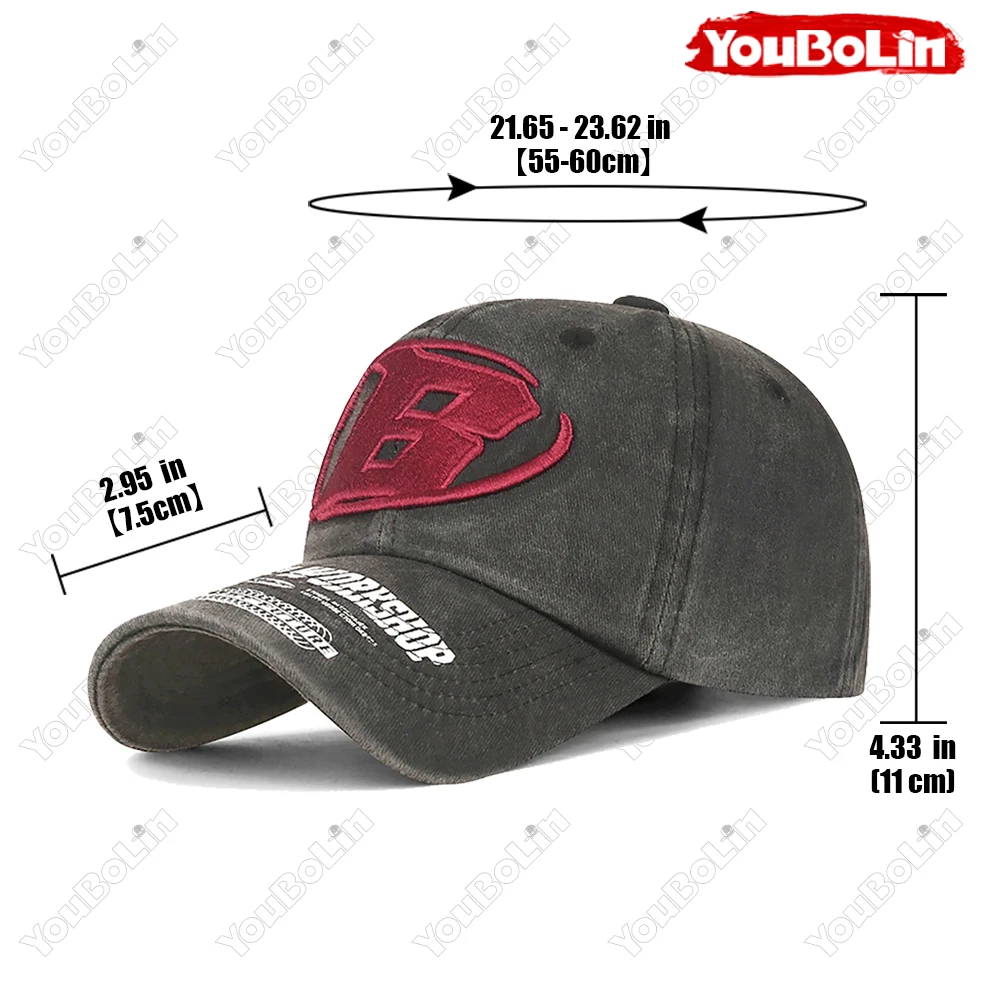 Retro Washed Faded Soft Top Baseball Cap, Mens Womens Summer Sun Hat, UV Protection Outdoor Casual Hat 2